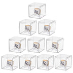 10 Pack Championship Ring Display Case Clear Acrylic Case Display Box for Sports Baseball Basketball Softball Golf Single Ring Coin Holder Stand, 2.16 Inch - size: 10 Pack