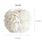 Handmade Seashell Rose Candle Holder, Natural White Shell Tealight & Votive Holder, Coastal Beach House Decor, 2 Sizes (Small (3.5 in Diameter)) - size: Small (3.5 in diameter)