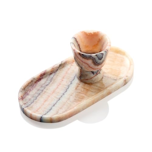 Marble Candle Holder, Empty Tealight Candle Decor Holders, Cocoa Pink - color: Cocoa Pink