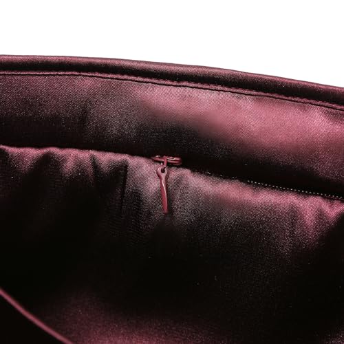 Luxury Silk Purse Organizer for Carryall PM - Silky Smooth Handbag Insert with Hidden Zipper, Lightweight and Supportive Tote Shaper for Elegant Storage(Purple)