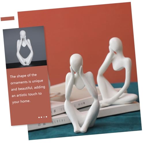 PRETYZOOM Modern Abstract Thinker Statue Decorative Art Home Accessory Neutral Minimalist Decor