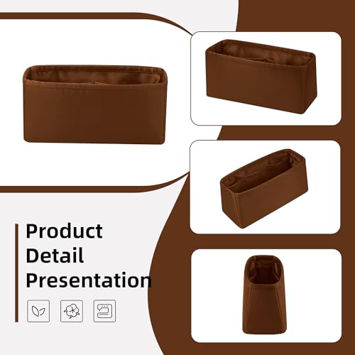 DGAZ Purse Bag Organizer Insert, Silk, Luxury Handbag Tote in Bag Shapers, Fits Kelly mini I/mini II /20/25/28/32/35/40 Bags (Gold, KL25) - color: Gold, size: KL25