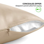 ALASKA BEAR Natural Silk Pillowcase, Hypoallergenic, 19 Momme, 600 Thread Count 100 Percent Mulberry Silk, Standard Size with Hidden Zipper (1,Champagne Gold) - color: Champagnegold, size: Standard 20''x26''