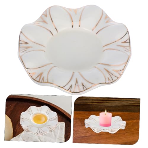 Levemolo Minimalist Ceramic Tealight Candle Holder Small and Table Centerpiece for Wedding