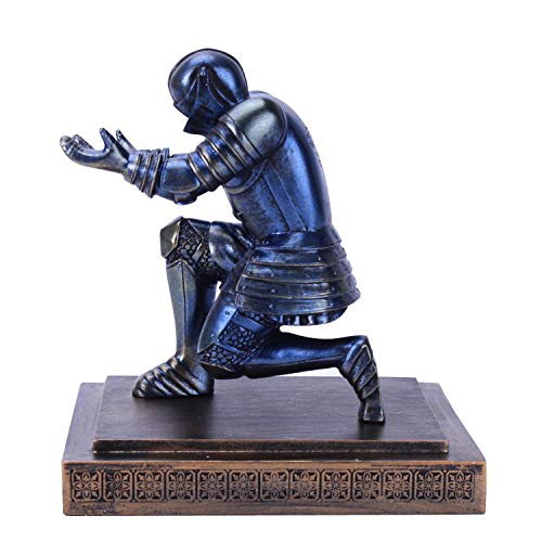 Resin Soldier Executive Pen Holder Desk Organizer Cool Pen Stand Home Decor Resin Pencil Holder with a Pen for Men as Gift (Blue) - color: Blue