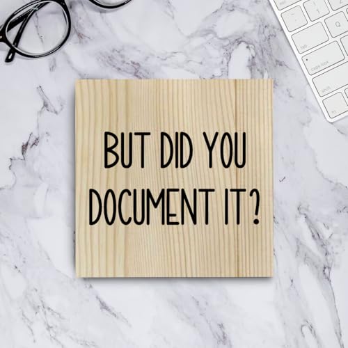 Funny HR Wooden Box Sign for Office Tabletop & Home Decor - Thank You Gifts for Boss Day & Retirement - color: Natural Wood, size: 5 x 5 inches