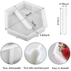 Large Hexagon Silicone Molds for Resin, Glossy Deep Epoxy Resin Molds 9" w/3 Test Tubes，3D Large Resin Molds for Flowers Preservation,Resin Art, DIY Wedding,Anniversary, Birthday Gifts, Home Decors - size: Hexagon