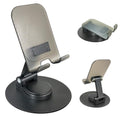 POQOD Foldable Cell Phone Stand for Desk, Fully Adjustable Phone Holder for Desk Compatible with iPhone 16 15 14 13 12, Nintendo Switch, All Phones, (Black) - color: Black 360° Rotating