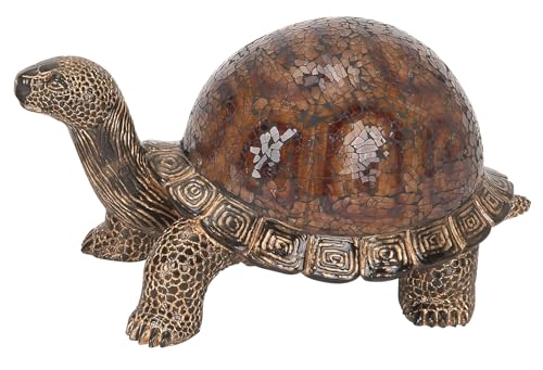 Deco 79 Polystone Turtle Decorative Sculpture Home Decor Statue, Accent Figurine 11" x 6" x 6", Brown