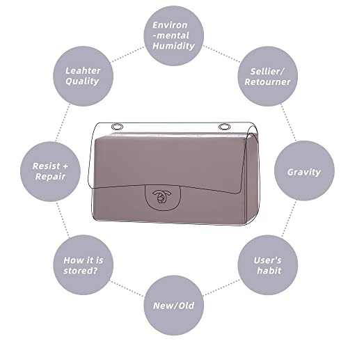 DGAZ Purse Pillow Shaper Insert for Chanel CF Bags, Silky Pillow Shaper for Luxury Handbags（Konjac purple, Small 23） - color: Konjac Purple, size: Small 23