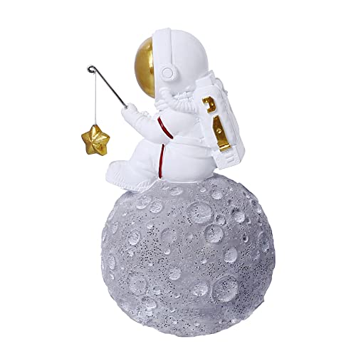 BUTILIVEEN Astronaut Fishing Star Figurines, Space Themed Bedroom & Desktop Shelf Decor, Gifts for Space Lovers & Christmas - style: Fishing