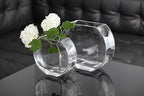 Glass - Vase - Round - Classic Clear - 9.25" Long - Heavy Durable - Made in Europe - by Barski