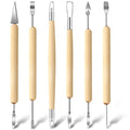 Jetmore 6 Pack Clay Tools Kit, Pottery Tools & Sculpting Tools, Polymer Modeling Clay Cutters Sculpture Set for Carving, Ceramics, Molding, DIY - color: 6 Pack