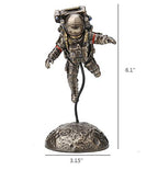 Veronese Design 6 1/8 Inch Zero G Astronaut Moon Landing Resin Statue Bronze Finish