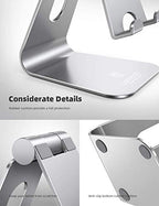 Lamicall Tablet Stand, Tablet Holder for Desk - Multi-Angle Adjustable Tablet Desktop Dock Gifts, Compatible with iPad Pro 11, 12.9, Air, Mini, Fire HD, Galaxy Tab, and Other 4-13" Tablets, Silver - color: Silver