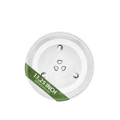 11.25" Microwave Plate Replacement for 3517203500 3517203510 Magic Chef MCO160 Series Compatible with Sharp Microwave Plate R318 R331 Series Frigidaire 5304481353 and 11 1/4 inch Daewoo Glass Plate - size: 11.25" Small Coupler Hole