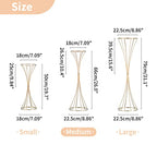 NUPTIO 2 Pcs Trumpet Vases for Centerpieces 26in Tall Gold Vase, Wedding Centerpieces for Tables, Artificial Arrangement Flower Stand for Anniversary Party Birthday Event Aisle Home Reception Decor - size: 26 inch Tall