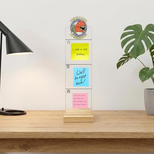 Monitor Memo Board Computer Monitor Memo Board Sticky Note Organizer Acrylic Desk Accessories Funny Office Supplies Removable Wooden Base Set Sticky Notes 100 Sheets 11.8×3.1 inches - color: Barnacles