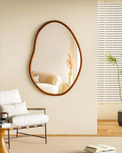 Irregular Wall Mirror Decorative Asymmetrical Mirror Abstract 32x22 inch - size: 32"L x 22"W