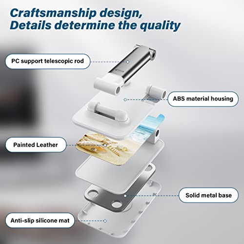 Foldable Phone Stand for Desk, Adjustable Angle of View, Suitable for iPhone, Samsung and Other Smart Phones, Colorful Pattern, Portable Electronic Device Stand - color: Sandy Beach