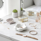 White Cloud Shape Ring Dish Jewelry Tray Organizer, Ceramic Accent Tray for Vanity, Small Decorative Trinket Dish - size: Cloud