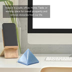 Amazing Gemstone Angelite Pyramid Crystal Healing Stones - 2" Great Pyramid Figurine of Natural Stone Pyramid for Meditation, Reiki, Chakra Balancing and Crystal Pyramids Grid - color: Angelite
