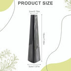7 Inch Black Ceramic Tapered Tabletop Vase Modern Minimalist Vase for Home Office Decor