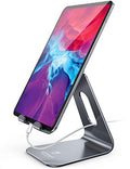 Lamicall Tablet Stand, Tablet Holder for Desk - Multi-Angle Adjustable Tablet Desktop Dock Gifts, Compatible with iPad Pro 11, 12.9, Air, Mini, Fire HD, Galaxy Tab, and Other 4-13" Tablets, Gray - color: Grey