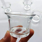 2Pcs Round Clear Glass Cups Votive Candles Cup Holder Empty Small Cup for DIY Candles Aromatherapy Making, Birthday Party, Wedding Decorations and Dinner Centerpieces, 64 x 45MM