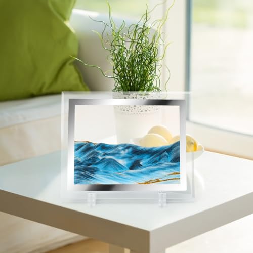 Coitak Moving Sand Art Picture, Dynamic Sand Picture, Desktop Sand Art for Home Decor and Office (7”x9) (9x7inch) - size: 9x7inch