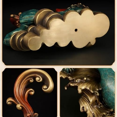 Fengshui Statue Vintage Luxury Copper Pixiu Fortune Ornament Chinese Living Room Entryway Office Desktop Decorations Feng Shui Accessories Home Desktop Decor (Color : Left, Size : L) - color: Left, size: Large