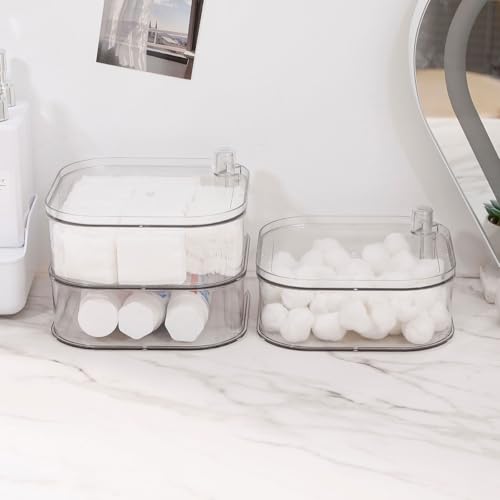 FABROK 2-Layer Girls Hair Accessories Organizer, Large Rotating Vanity Storage Container for Headbands, Scrunchies, Clips, Plastic Women Hair Ties Holder, Makeup Brush Box - size: 2-Layer