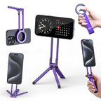 ULANZI MA30 Magnetic Phone Tripod Stand for iPhone-Aluminium Maglock Smartphone Mini Tripod Pocket Cell Phone Stand Strong Magnet Quick Mount Compatible with iPhone 17 16 15 14 13 12 Series, Purple - color: Purple