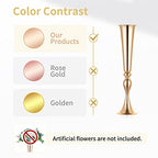 NUPTIO Gold Tall Centerpiece Table: 21.9" Trumpet Vases for Wedding Metal Flower Stand for Party Decorations Set of 2 - size: 2 Pcs