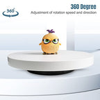 fotoconic 360 Degree Electric Rotating Display Turntable 10.24" / 26cm Motorized Rotary Stand, 3RPM, 33Lbs / 15kg Centric Loading, Anti-Clockwise & Clockwise Direction - size: White 10.24", 33Lbs Loading