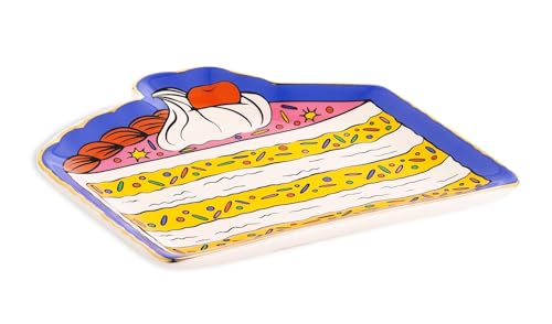 ban.do Novelty Trinket Tray, Ceramic Jewelry Dish, Small Decorative Tray for Keys or Decor, Cute Catchall Tray, Cake