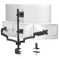 WALI 4 Monitor Mount for 13-49 inch Ultrawides on Top Bracket and 27 inch Screens on Lower Brackets, Heavy Duty Arm Extra Tall Quad Monitor Stand, up to 44 lbs (GSDM004S-P), Black - size: 13"-49", style: Quad Arms