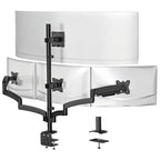 WALI 4 Monitor Mount for 13-49 inch Ultrawides on Top Bracket and 27 inch Screens on Lower Brackets, Heavy Duty Arm Extra Tall Quad Monitor Stand, up to 44 lbs (GSDM004S-P), Black - size: 13"-49", style: Quad Arms