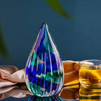 Yao Yuan Hand-Blown Glass Sculpture - Murano-Style Glass Statue and Figurine - Wonderful Gift, Green-Blue - color: Blue Green