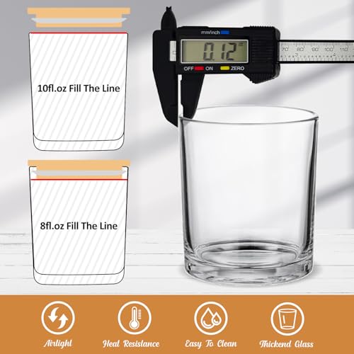 SUPMIND 30 Pack Glass Candle Jars-10oz Clear Empty Candle Jars with Bamboo Lids and Sticky Labels, Bulk Candle Jars for Making Candles Containers - Dishwasher Safe - color: Clear-30P, size: 10oz
