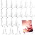 Bucherry 20 Packs Card Display Stand 3.4" Acrylic Easel Stands Mini Picture Coin Display Easel Holder Baseball Sports Card Trading Graded Holder for Challenge Coin Photo Frame Medal Watch (Clear) - color: Clear
