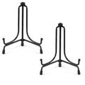 2 PCS Small Plate Stand, 4 Inch Anti-Slip Iron Plate Display Stand Black Iron Plates Stands for Display Upgraded Easel Displays Stands Photo Holder for Picture Frame, Decorative Plates, Collection