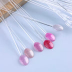 150 Pcs Nail Swatch Sticks with Ring, Clear Spoon Shaped Nail Art Polish Color Display Practice Tips, Acrylic False Nail Sample Sticks Painting Display DIY & Salon Use Beginner Supplies - color: Clear Spoon Shaped