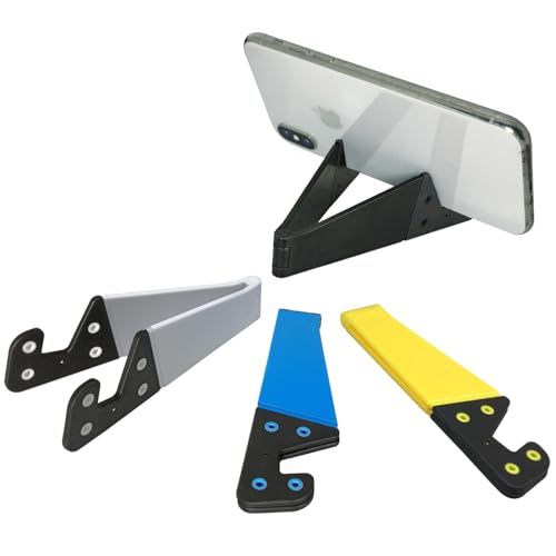 4 Pack Cell Phone Stand, Foldable Phone Holder for Desk Compatible with Phone 16 15 14 13 12 11 Pro Xs Xs Max Xr X 8, Nintendo Switch, All Phones - color: Polychrome Portable