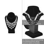 MOOCA Jewelry Display Set, Necklace Display Bust, Earring Organizer, Ring Holder Stand for Showcase and Store, Premium Fabric - color: 2) 7 piece. Black Velvet