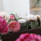 Set of 12 Pcs Glass Cylinder Vases for Centerpieces with 18 Pcs White Floating Candles for Centerpieces Glass Candle Holder for Table Shelf Wedding Party Home Decor (4"+6"+8"+10") - size: 12 SET
