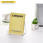HeZone Acrylic Brochure Holder 5x6 Inch,Clear Pamphlet Holder Display Stand for Trifold 4&5&6 Inch Flyers,Pamphlets,Booklets,Menu,Leaflets for Office,Home,Store,1 Pack,A5