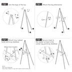 MEEDEN Wooden Easel Stand for Display: Black Wood Tripod for Wedding Sign - Poster Board Holder for Welcome Picture - style: Black