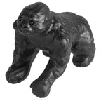Nupuyai Hand Carved Gorilla Statue for Home Decor, Natural Black Obsidian Crystal Figurine Stone Sculpture Decoration for Fengshui - style: Gorilla