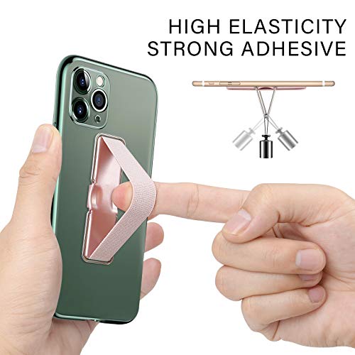 Phone Holder for Hand, CISID 5 Pcs Phone Gripper for Back of Phone Grip Phone Finger Holder Suitable for iPhone Samsung and Most Smartphones(Black,Silver,Rose Gold,Gold,Red 5PCS) - color: Black,Silver,Rose Gold,Gold,Red